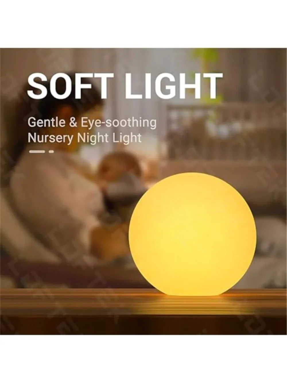 8-inch LED Night Light Ball: 16 RGB Colors and Dimmable Globe Light with Remote